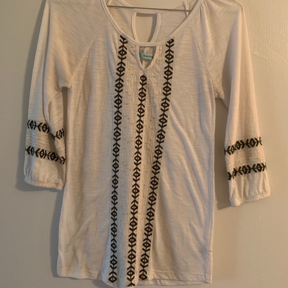 White Aztec Shirt - Picture 1 of 2